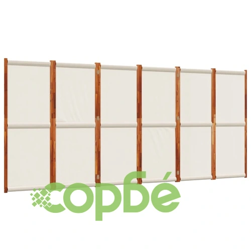 Параван за стая, 6 панела, светлосив, 420x180 cм ➤ топ цена ➤ sorbe.bg