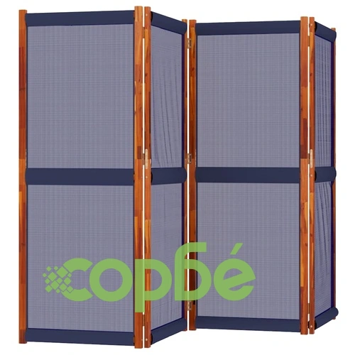 Параван за стая, 4 панела, тъмносин, 280x180 cм ➤ топ цена ➤ sorbe.bg