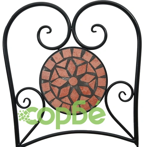 Бистро столове, сгъваеми, 2 бр, теракота, керамика ➤ топ цена ➤ sorbe.bg