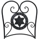 Бистро столове, сгъваеми, 2 бр, черно-бели, керамика