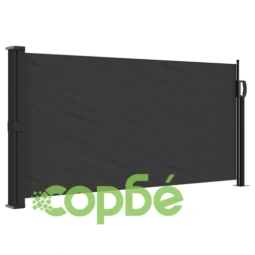 Прибираща се странична тента, черна, 100x300 см ➤ топ цена ➤ sorbe.bg