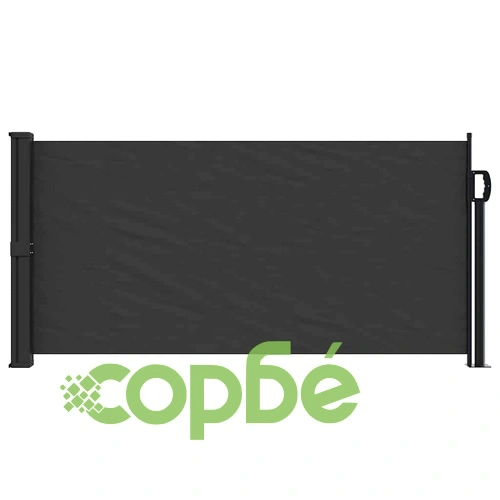 Прибираща се странична тента, черна, 100x300 см ➤ топ цена ➤ sorbe.bg