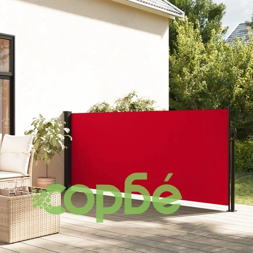 Прибираща се странична тента, червена, 100x300 см ➤ топ цена ➤ sorbe.bg