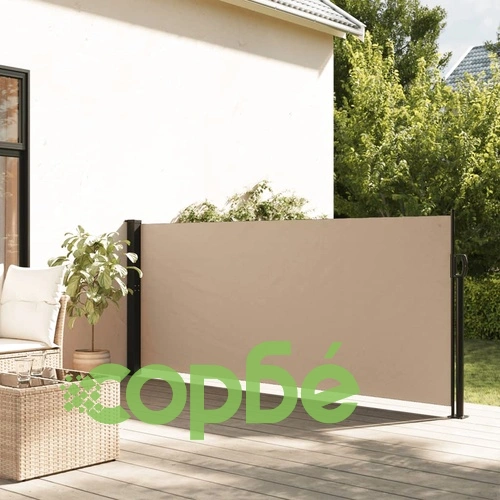 Прибираща се странична тента, бежова, 100x300 см ➤ топ цена ➤ sorbe.bg