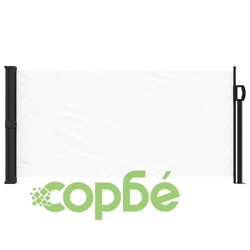 Прибираща се странична тента, бяла, 100x300 см ➤ топ цена ➤ sorbe.bg