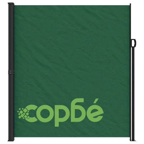 Прибираща се странична тента, тъмнозелена, 220x300 см ➤ топ цена ➤ sorbe.bg