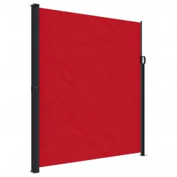 Прибираща се странична тента, червена, 220x500 см