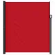 Прибираща се странична тента, червена, 220x500 см