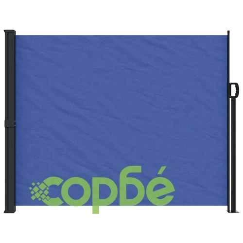 Прибираща се странична тента, синя, 160х600 см ➤ топ цена ➤ sorbe.bg