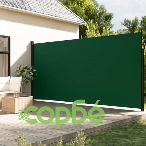 Прибираща се странична тента, тъмнозелена, 220x600 см ➤ топ цена ➤ sorbe.bg