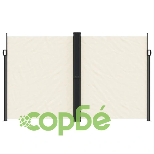 Прибираща се странична тента, кремава, 200х600 см ➤ топ цена ➤ sorbe.bg