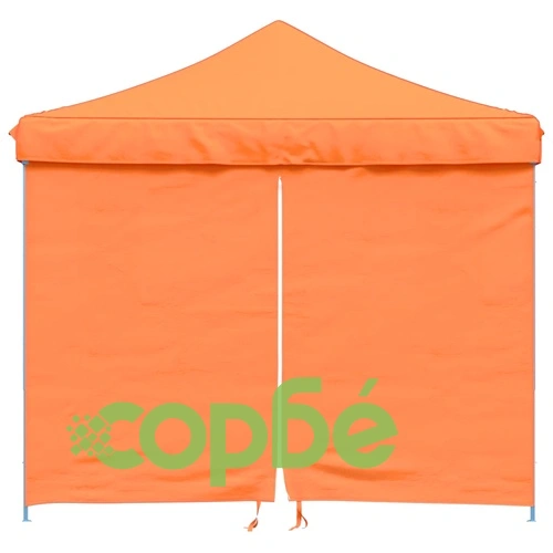 Сгъваема парти шатра pop-up с 4 странични стени оранжева ➤ топ цена ➤ sorbe.bg
