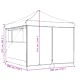 Сгъваема парти шатра pop-up с 4 странични стени оранжева