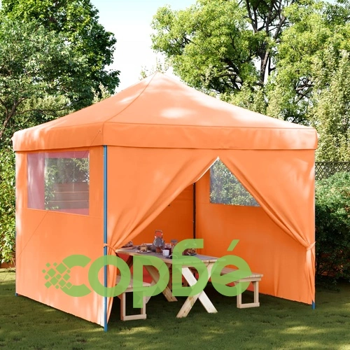 Сгъваема парти шатра pop-up с 4 странични стени оранжева ➤ топ цена ➤ sorbe.bg