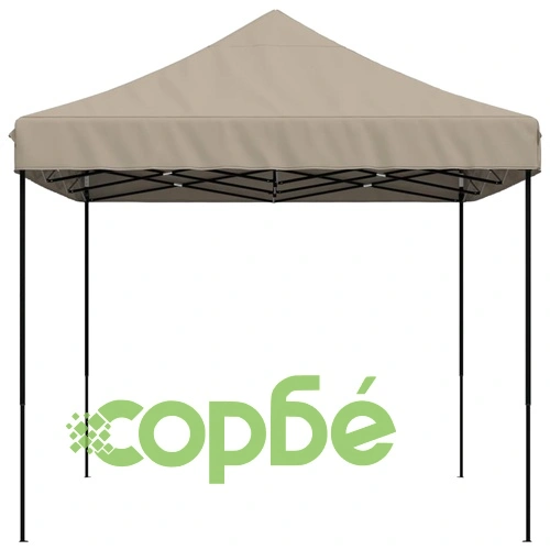 Сгъваема парти шатра, pop-up, таупе, 440x292x315 см ➤ топ цена ➤ sorbe.bg