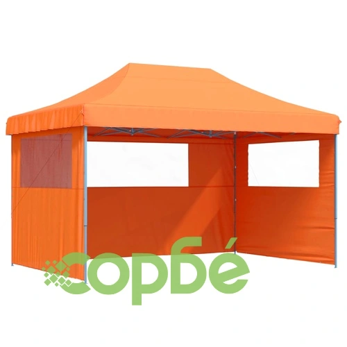 Сгъваема парти шатра pop-up с 3 странични стени оранжева ➤ топ цена ➤ sorbe.bg