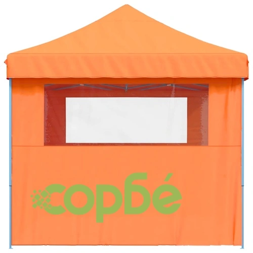Сгъваема парти шатра pop-up с 3 странични стени оранжева ➤ топ цена ➤ sorbe.bg