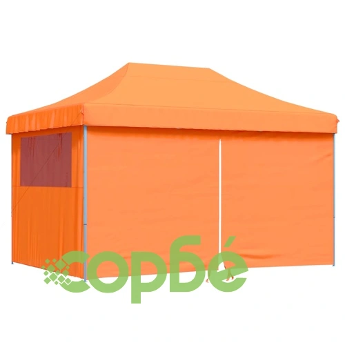 Сгъваема парти шатра pop-up с 4 странични стени оранжева ➤ топ цена ➤ sorbe.bg