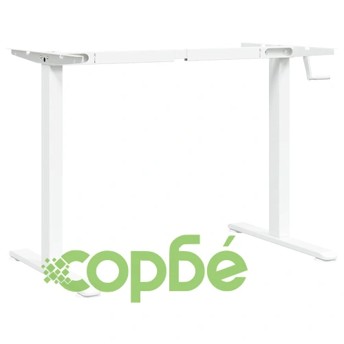 Рамка за стоящо бюро бяло (94-135)x60x(70-114) см стомана ➤ топ цена ➤ sorbe.bg