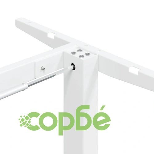 Рамка за стоящо бюро бяло (94-135)x60x(70-114) см стомана ➤ топ цена ➤ sorbe.bg