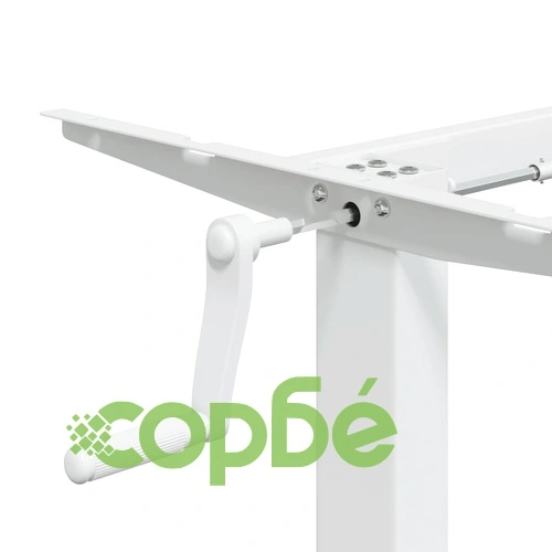 Рамка за стоящо бюро бяло (94-135)x60x(70-114) см стомана ➤ топ цена ➤ sorbe.bg