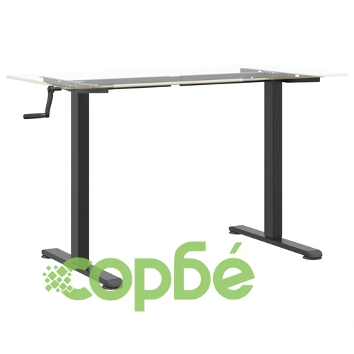 Рамка за стоящо бюро черно (94-135)x60x(70-114) см стомана ➤ топ цена ➤ sorbe.bg