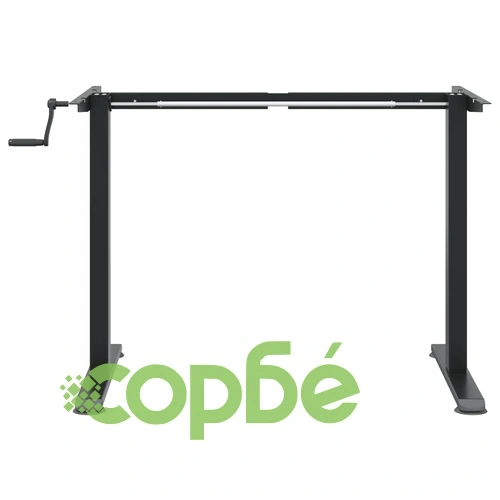 Рамка за стоящо бюро черно (94-135)x60x(70-114) см стомана ➤ топ цена ➤ sorbe.bg