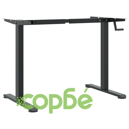 Рамка за стоящо бюро черно (94-135)x60x(70-114) см стомана ➤ топ цена ➤ sorbe.bg