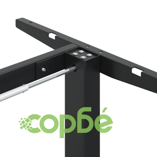 Рамка за стоящо бюро черно (94-135)x60x(70-114) см стомана ➤ топ цена ➤ sorbe.bg