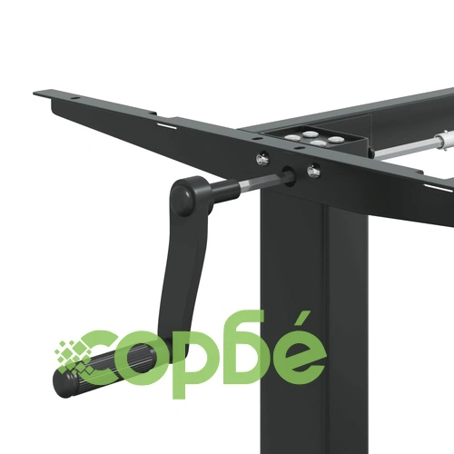 Рамка за стоящо бюро черно (94-135)x60x(70-114) см стомана ➤ топ цена ➤ sorbe.bg