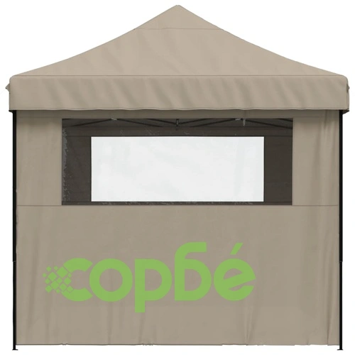 Сгъваема парти шатра pop-up с 4 странични стени таупе ➤ топ цена ➤ sorbe.bg