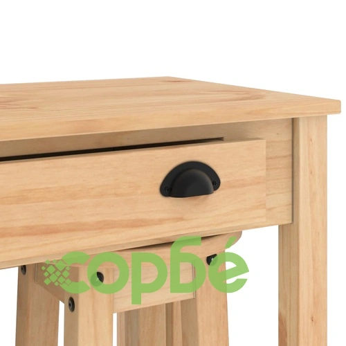 Бар комплект от 3 части, масивна борова дървесина ➤ топ цена ➤ sorbe.bg