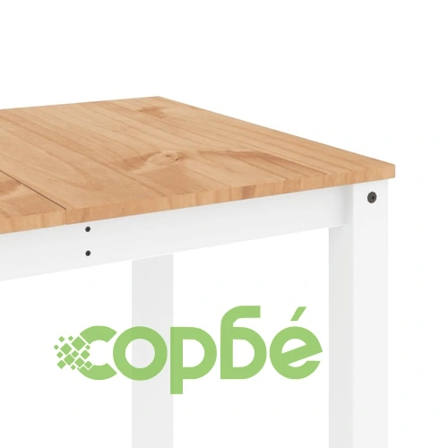 Трапезна маса Panama бяла 160x80x75 см бор масив ➤ топ цена ➤ sorbe.bg