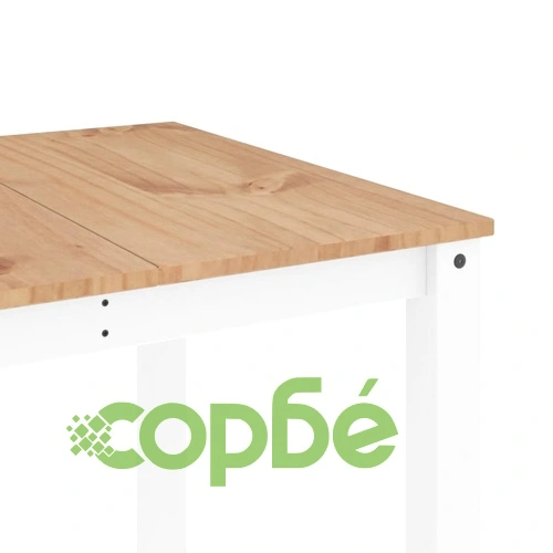 Трапезна маса Panama бяла 180x90x75 см бор масив ➤ топ цена ➤ sorbe.bg