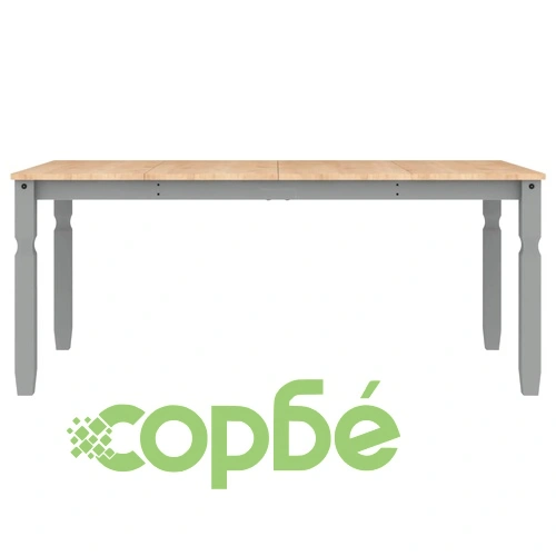 Тоалетка Corona, сива, 180x90x75 см, бор масив ➤ топ цена ➤ sorbe.bg