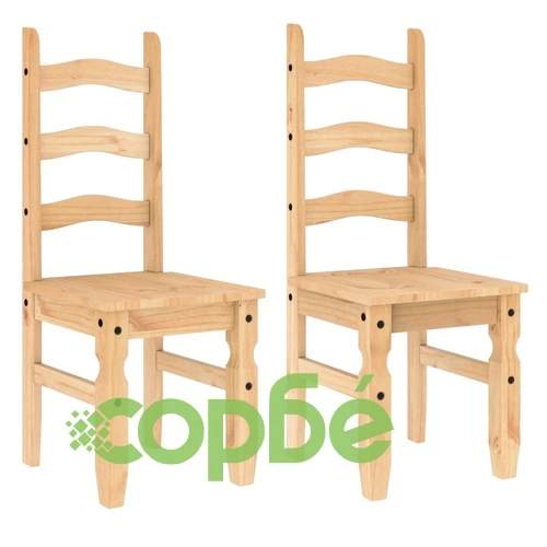 Трапезни столове 2 бр Corona 42x47x107 см бор масив ➤ топ цена ➤ sorbe.bg