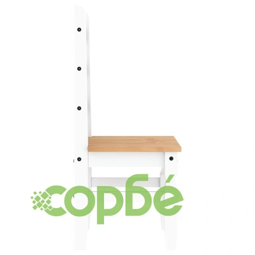 Трапезни столове 2 бр Corona бели 42x47x107 см бор масив ➤ топ цена ➤ sorbe.bg