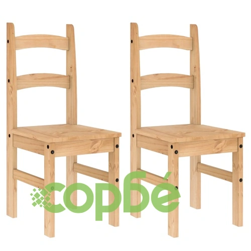 Трапезни столове 2 бр 40x46x99 см бор масив ➤ топ цена ➤ sorbe.bg