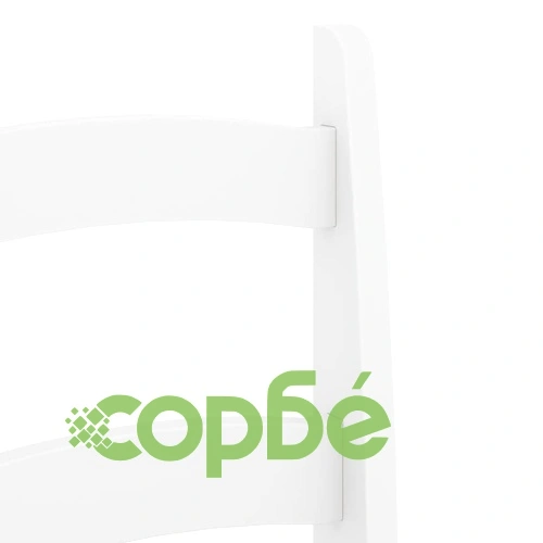 Трапезни столове 2 бр бели 40x46x99 см бор масив ➤ топ цена ➤ sorbe.bg