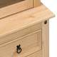 Стъклен шкаф витрина Corona 100x48,5x179 см бор масив