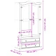 Стъклен шкаф витрина Corona 99x43x187 см бор масив