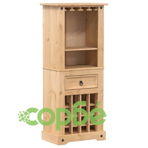 Поставка за вино Corona 56x35x134,5 см масивно дърво бор ➤ топ цена ➤ sorbe.bg