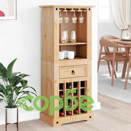 Поставка за вино Corona 56x35x134,5 см масивно дърво бор ➤ топ цена ➤ sorbe.bg