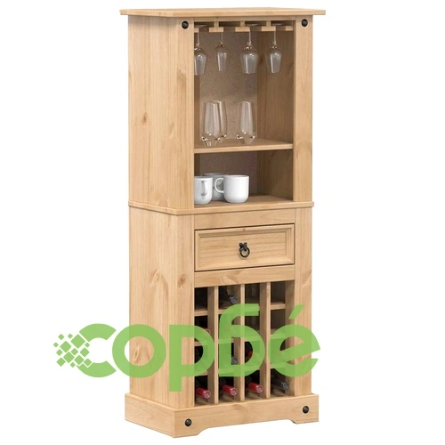 Поставка за вино Corona 56x35x134,5 см масивно дърво бор ➤ топ цена ➤ sorbe.bg