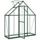 Оранжерия с основа рамка зелен 169x58x195 см алуминий