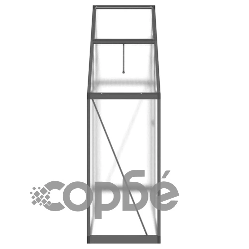 Оранжерия с основа рамка антрацит 169x58x195 см алуминий ➤ топ цена ➤ sorbe.bg