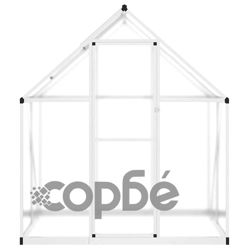 Оранжерия с основа рамка сребрист 169x114x195 см алуминий ➤ топ цена ➤ sorbe.bg