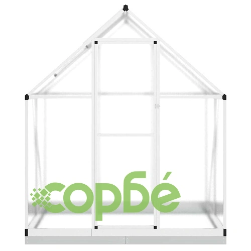 Оранжерия с основа рамка сребрист 169x114x202 см алуминий ➤ топ цена ➤ sorbe.bg
