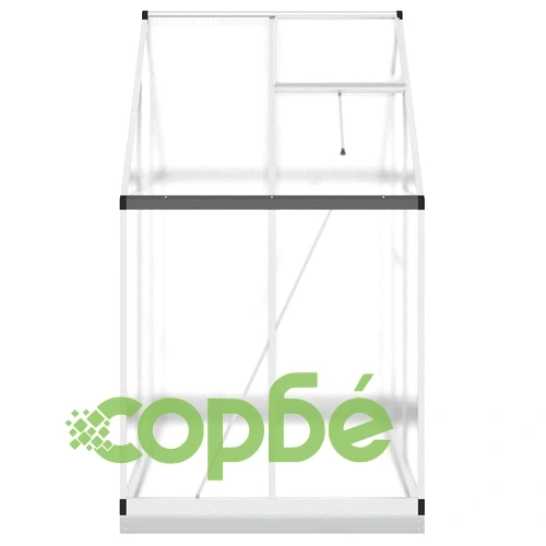 Оранжерия с основа рамка сребрист 169x114x202 см алуминий ➤ топ цена ➤ sorbe.bg