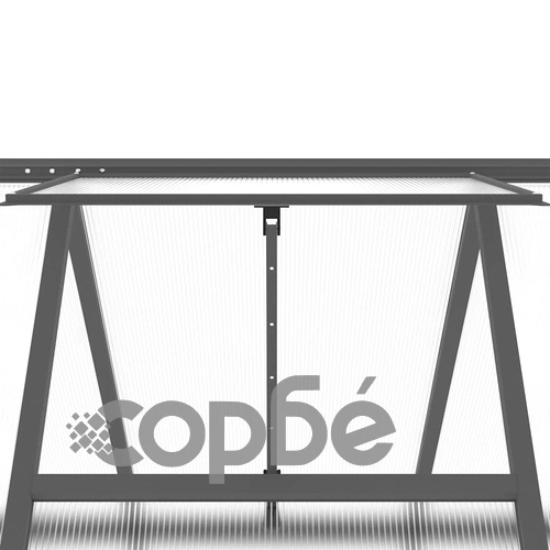 Оранжерия с основа рамка антрацит 169x169x202 см алуминий ➤ топ цена ➤ sorbe.bg